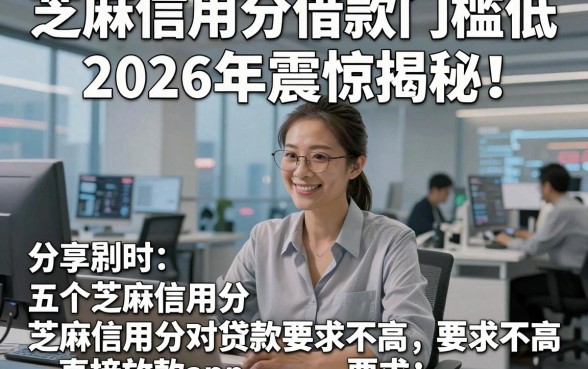 芝麻信用分借款门槛低2026年震惊揭秘！同时分享五个芝麻信用分对贷款要求不高直接放款app