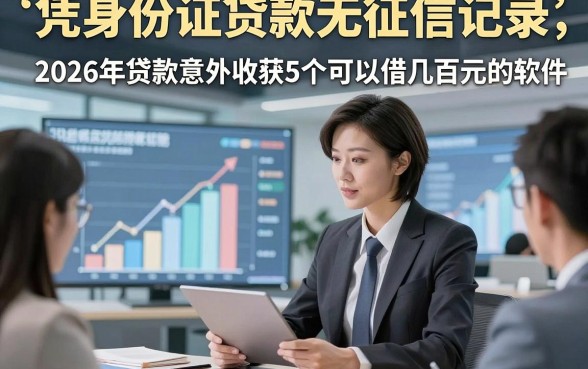 凭身份证贷款无征信记录，2026年贷款意外收获5个可以借几百元的软件