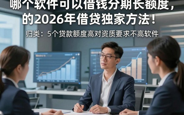 哪个软件可以借钱分期长额度的2026年借贷独家方法！归类​5个贷款额度高对资质要求不高软件