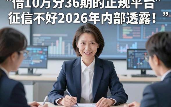 借10万分36期的正规平台征信不好2026年内部透露！本文为您深入归集！