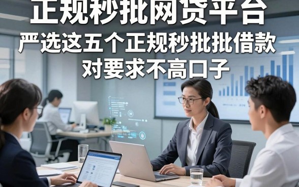 正规秒批网贷平台，严选这五个正规秒批借款对要求不高口子