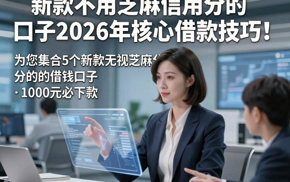 新款不用芝麻信用分的口子2026年核心借款技巧！为您集合5个新款无视芝麻分的借钱口子1000元必下款