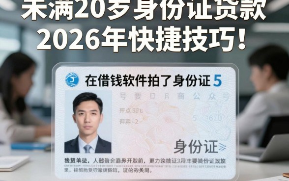 未满20岁身份证贷款2026年快捷技巧！评点5个在借钱软件拍了身份证