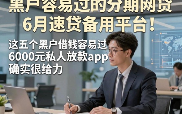 黑户容易过的分期网贷6月速贷备用平台！这五个黑户借钱容易过的6000元私人放款app确实很给力