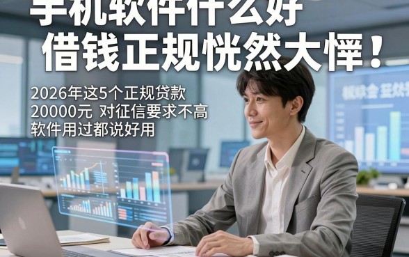手机软件什么好借钱正规恍然大悟，2026年这5个正规贷款20000元对征信要求不高软件用过都说好用