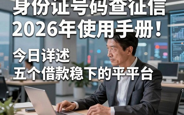 身份证号码查征信2026年使用手册！今日详述五个借款稳下的平台身份证号码查征信