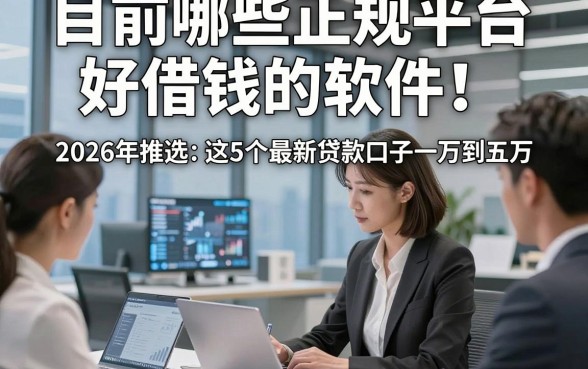 目前哪些正规平台好借钱的软件！2026年推选​这5个最新贷款口子一万到五万