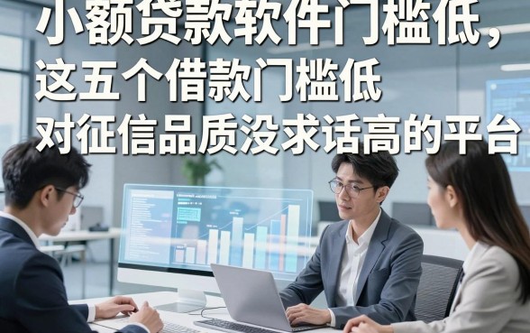 小额贷款软件门槛低,这五个借款门槛低 对征信要求不高 的平台品质没话说