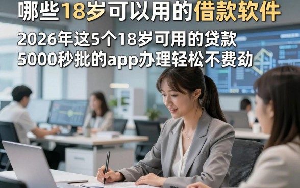 哪些18岁可以用的借款软件，2026年这5个18岁可用的贷款5000秒批的app办理轻松不费劲