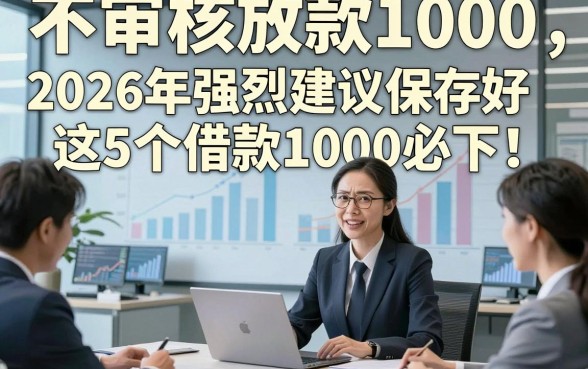 不审核放款1000，2026年强烈建议保存好这5个借款1000必下 对资质要求不高app
