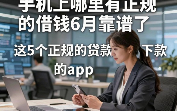 手机上哪里有正规的借钱6月靠谱了，这5个正规的贷款秒下款的app整体很可以