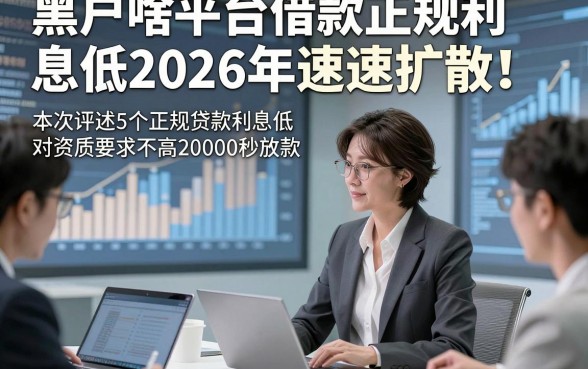 黑户啥平台借款正规利息低2026年速速扩散！本次评述5个正规贷款利息低对资质要求不高20000秒放款的软件