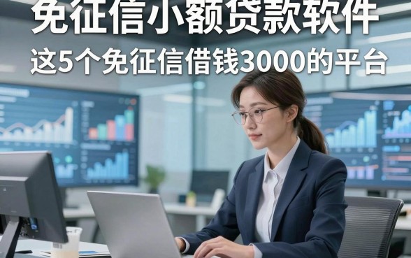 免征信小额贷款软件，展示​这5个免征信借钱3000的平台