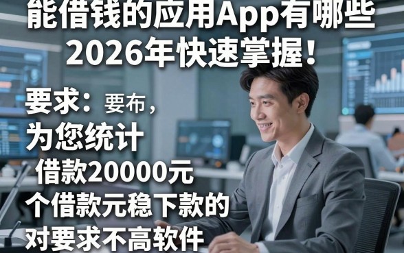 能借钱的应用App有哪些2026年快速掌握！为您统计五个借款20000元稳下款的对要求不高软件