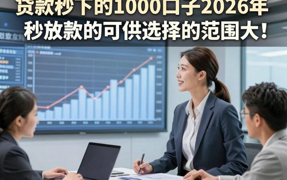 贷款秒下的1000口子2026年秒放款的可供选择的范围大！，本篇深入统计这五个借款软件！