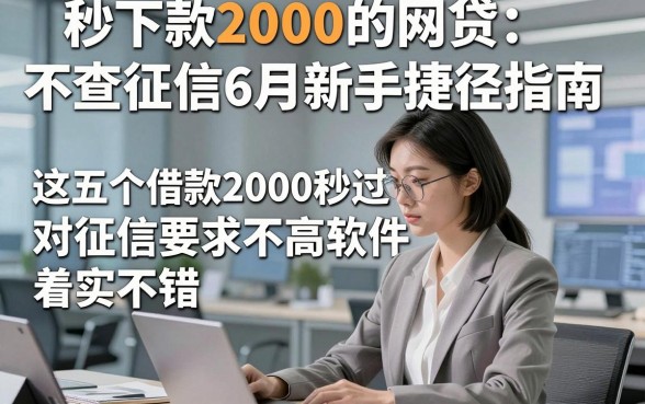 秒下款2000的网贷不查征信6月新手捷径指南，这五个借款2000秒过对征信要求不高软件着实不错
