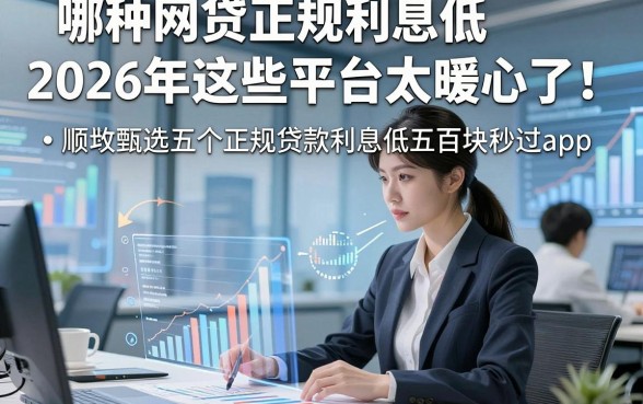 哪种网贷正规利息低2026年这些平台太暖心了！顺便甄选五个正规贷款利息低五百块秒过app