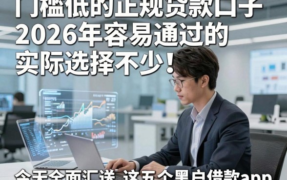 门槛低的正规贷款口子2026年容易通过的实际上选择不少！，今天全面汇总​这五个黑户借款app！