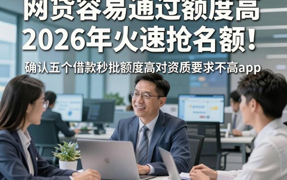 网贷容易通过额度高2026年火速抢名额！确认五个借款秒批额度高对资质要求不高app