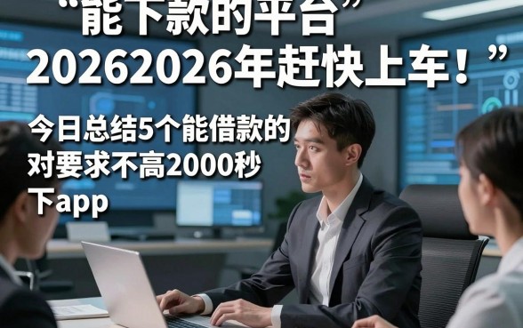 能下款的平台20262026年赶快上车！今日总结5个能借款的对要求不高2000秒下app