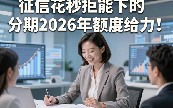征信花秒拒能下的分期2026年额度给力！同时总结这五个征信花借钱容易下款的平台