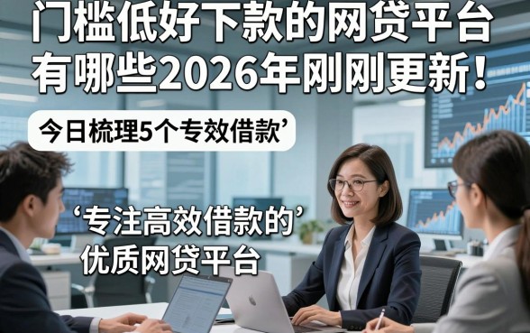 门槛低好下款的网贷平台有哪些2026年刚刚更新！今日梳理5个专注高效借款的优质网贷平台