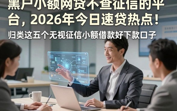 黑户小额网贷不查征信的平台2026年今日速贷热点！归类这五个无视征信小额借款好下款口子