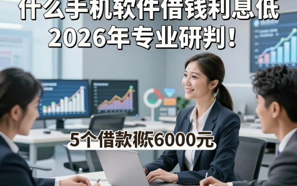 什么手机软件借钱利息低2026年专业研判！权威陈列5个借款6000元利息低的平台