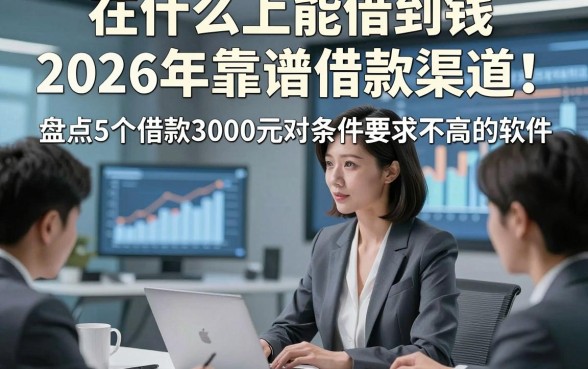 在什么上能借到钱2026年靠谱借款渠道！盘点5个借款3000元对条件要求不高的软件