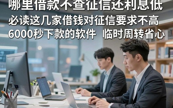 哪里借款不查征信还利息低，必读这几家借钱对征信要求不高6000秒下款的软件临时周转省心