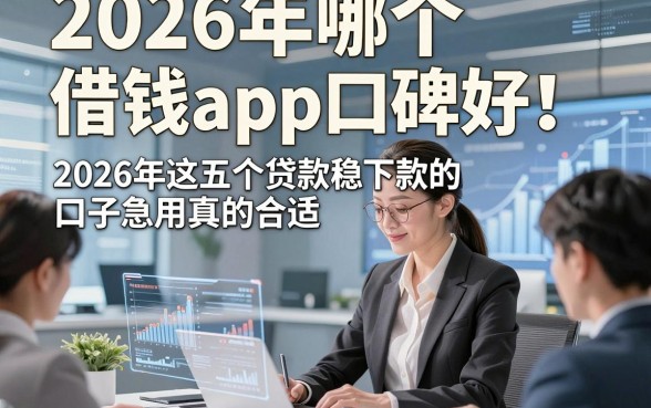 2026年哪个借钱app口碑好！2026年这五个贷款稳下款的口子急用真的合适