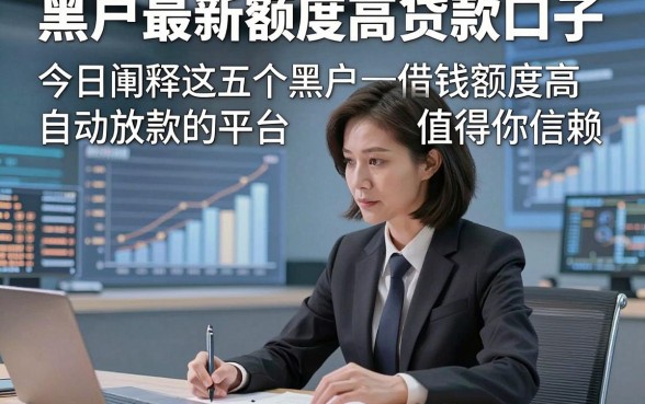 黑户最新额度高贷款口子，今日阐释这五个黑户借钱额度高自动放款的平台值得你信赖