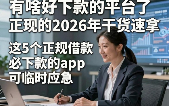有啥好下款的平台了正规的2026年干货速拿，这5个正规借款必下款的app可临时应急
