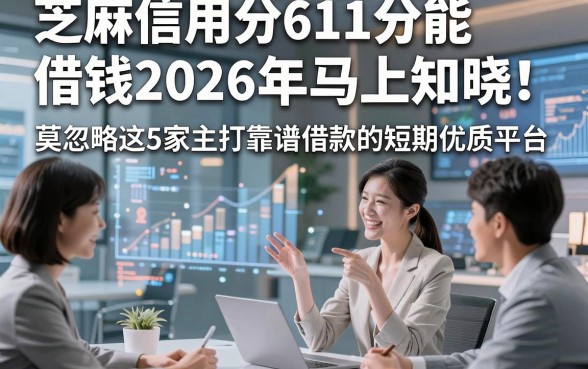 芝麻信用分611分能借钱2026年马上知晓！莫忽略这5家主打靠谱借款的短期优质平台