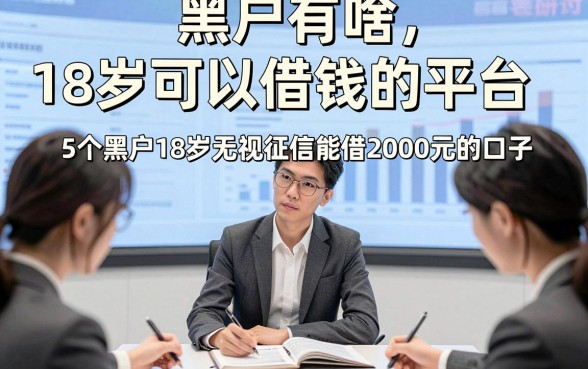 黑户有啥18岁可以借钱的平台，研讨​5个黑户18岁无视征信能借2000元的口子