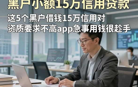 黑户小额15万信用贷款，这5个黑户借钱15万信用对资质要求不高app急事用钱很趁手