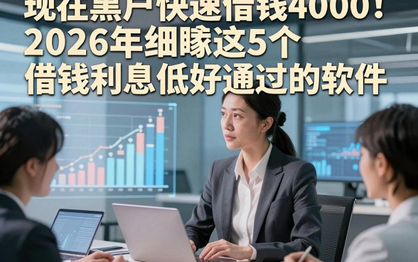 现在黑户快速借钱4000！2026年细瞅这5个​借钱利息低好通过的软件