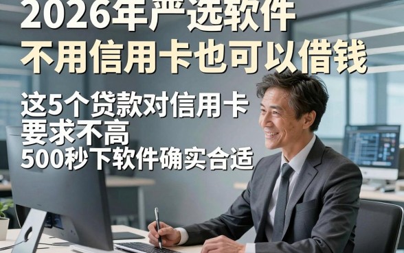 2026年严选软件不用信用卡也可以借钱，这5个贷款对信用卡要求不高500秒下软件确实合适