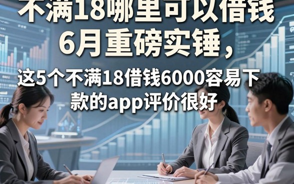 不满18哪里可以借钱6月重磅实锤，这5个不满18借钱6000容易下款的app评价很好