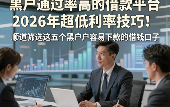 黑户通过率高的借款平台2026年超低利率技巧！顺道筛选这五个黑户容易下款的借钱口子