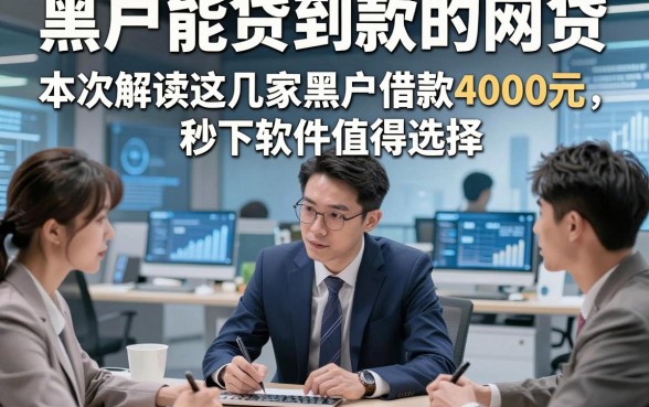 黑户能贷到款的网贷，本次解读这几家黑户借款4000元秒下软件值得选择