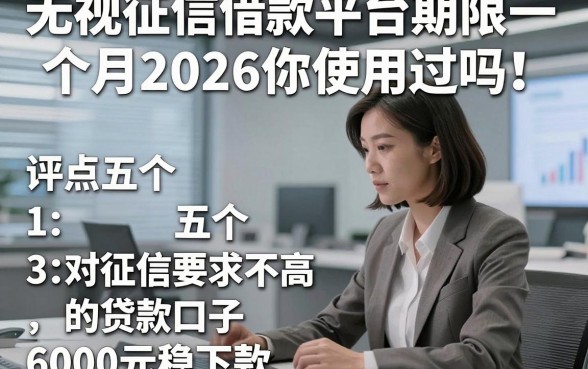 无视征信借款平台期限一个月2026你使用过吗！评点五个对征信要求不高的贷款口子6000元稳下款