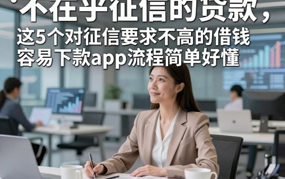 不在乎征信的贷款，这5个对征信要求不高的借钱容易下款app流程简单好懂