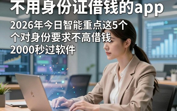 不用身份证借钱的app，2026年今日智能重点这5个对身份要求不高借钱2000秒过软件