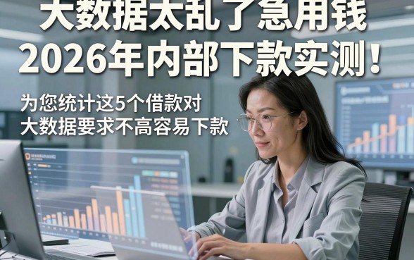 大数据太乱了急用钱2026年内部下款实测！为您统计这5个借款对大数据要求不高容易下款的app
