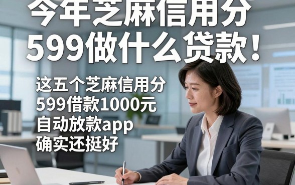今年芝麻信用分599做什么贷款，这五个芝麻信用分599借款1000元自动放款app确实还挺好