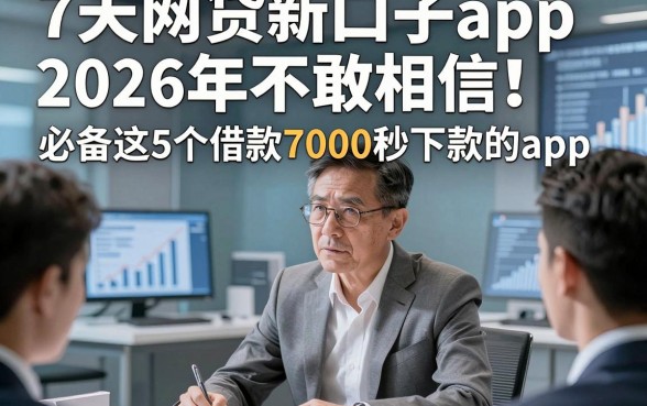7天网贷新口子app2026年不敢相信!必备这5个借款7000秒下款的app