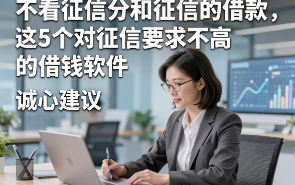 不看征信分和征信的借款，这5个对征信要求不高的借钱软件诚心建议
