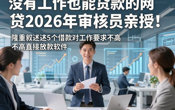 没有工作也能贷款的网贷2026年审核员亲授！隆重叙述这5个借款对工作要求不高直接放款软件