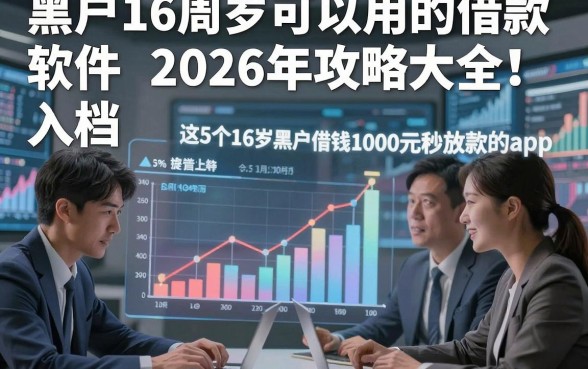 黑户16周岁可以用的借款软件2026年攻略大全！入档​这5个16岁黑户借钱1000元秒放款的app